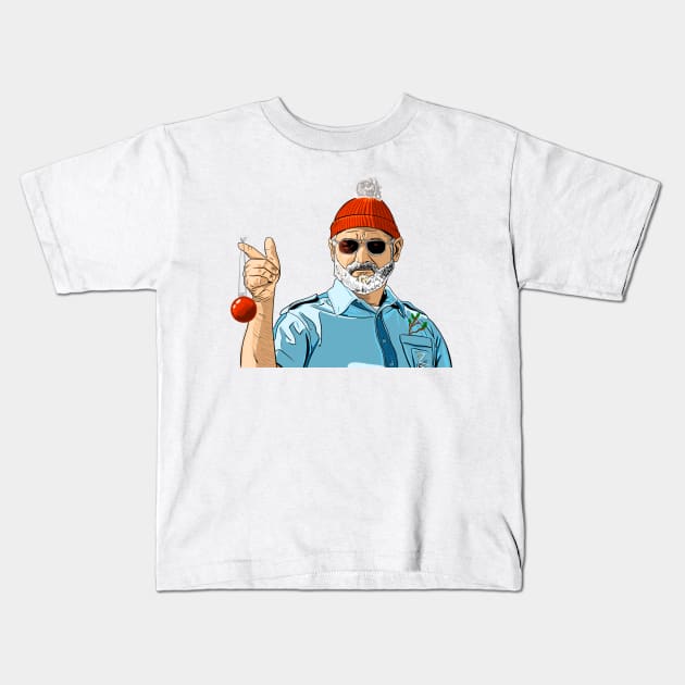 Steve Zissou Christmas Kids T-Shirt by jwotoole